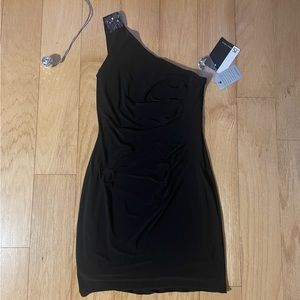 Black Jeweled Mini Dress
